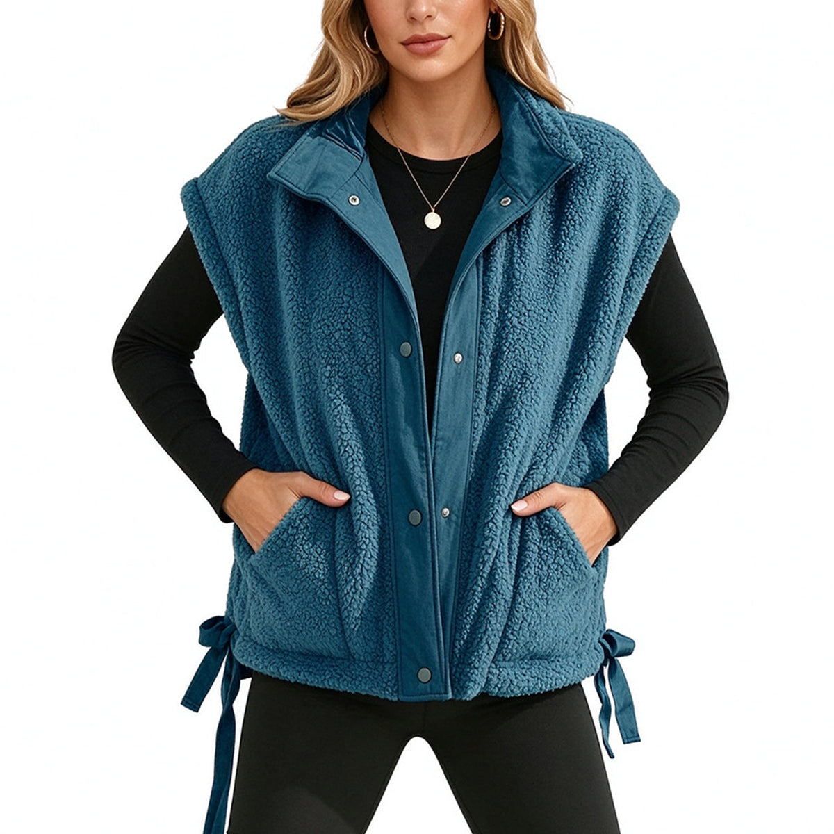 Womens Sherpa Fleece Vest
