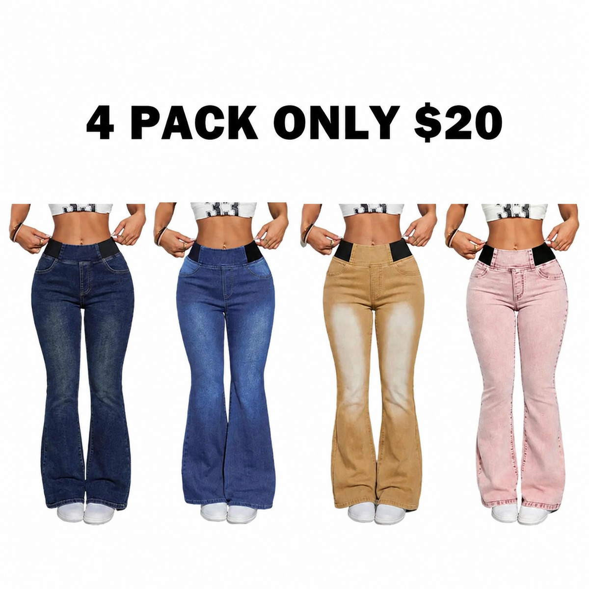 Y2K 2026 Women's Back Shirred Jeans