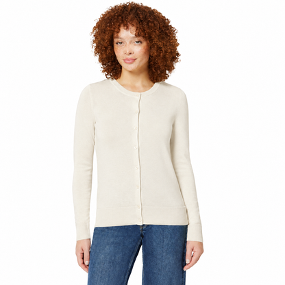 Women's Soft Fine-Knit Button-Front Cardigan