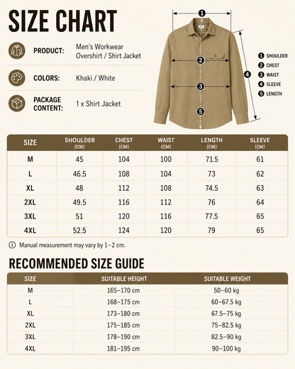 Men's Everyday Workwear Overshirts
