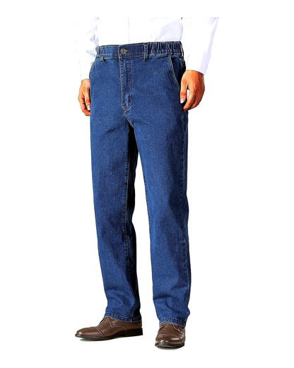 Men's Elastic Waist Relaxed Fit Denim Jeans Pack