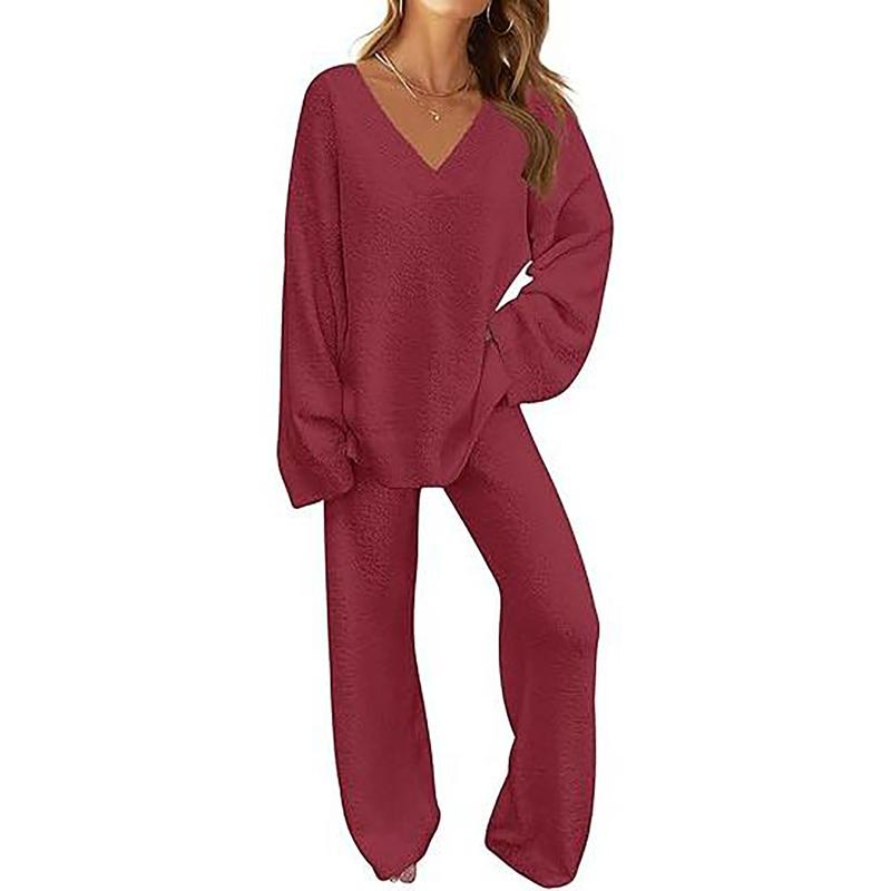 MEROKEETY Women's 2-Piece Fleece Matching Set,2 Piece Sets Women