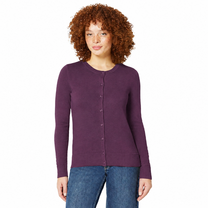 Women's Soft Fine-Knit Button-Front Cardigan