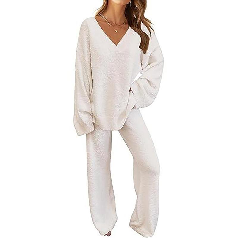 MEROKEETY Women's 2-Piece Fleece Matching Set,2 Piece Sets Women