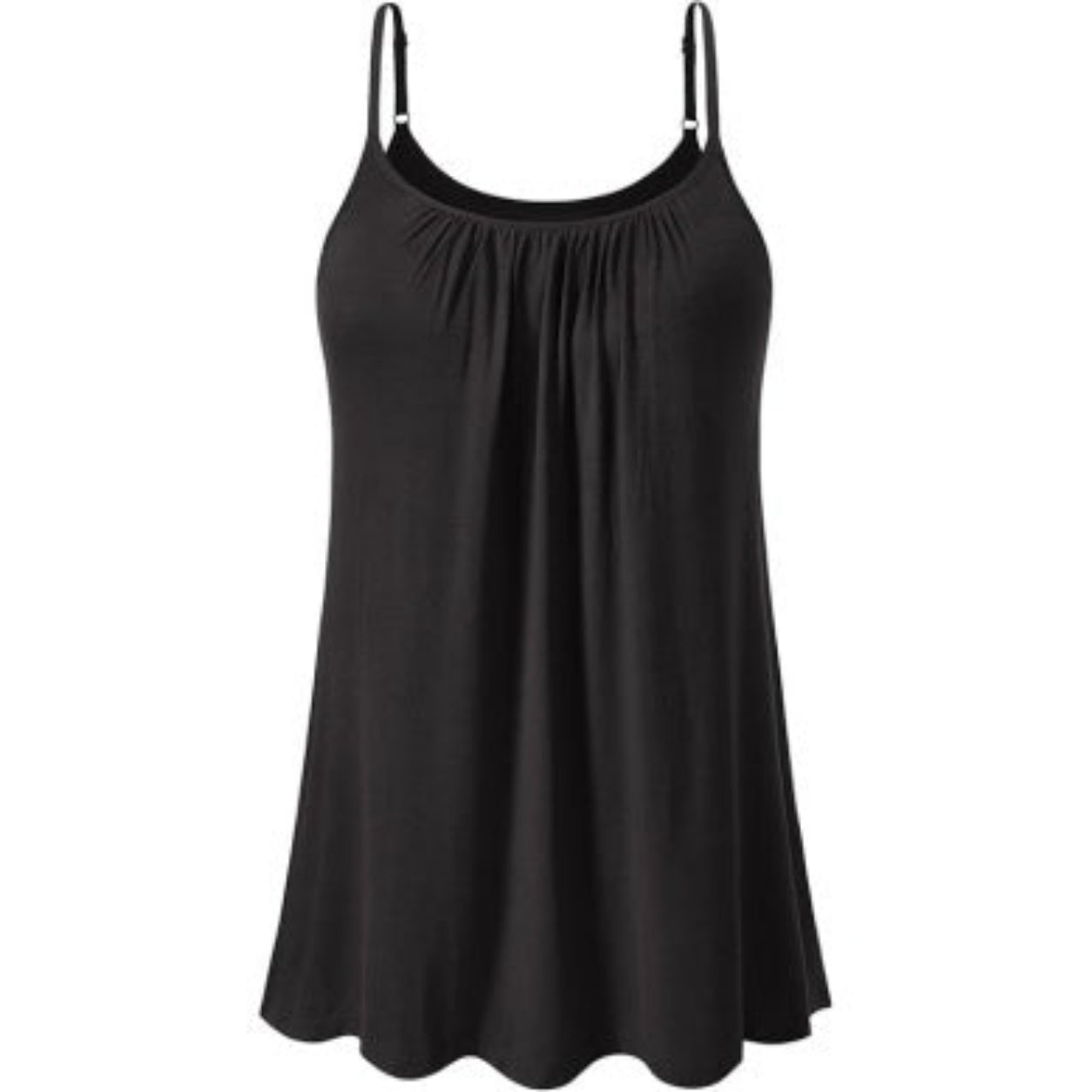 Women's Cool Flowy Bra Cami | with Built-in Cups | Relaxed Fit | Adjustable Spaghetti Strap