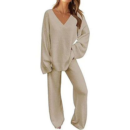 MEROKEETY Women's 2-Piece Fleece Matching Set,2 Piece Sets Women