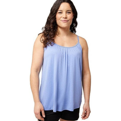 Women's Cool Flowy Bra Cami | with Built-in Cups | Relaxed Fit | Adjustable Spaghetti Strap