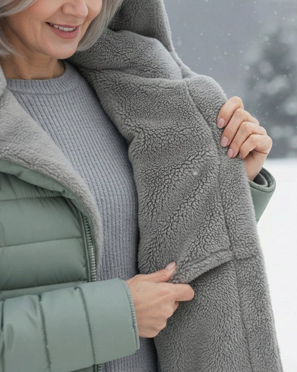 Women's Winter Thickened Down Jacket，Warm Long Puffer Coat Fleece Lined Parka