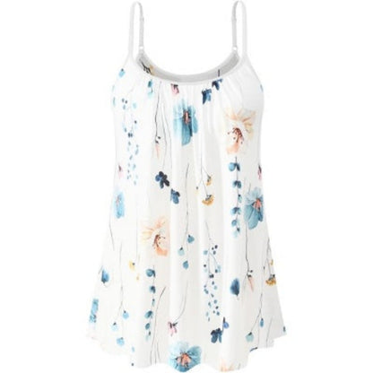 Women's Cool Flowy Bra Cami | with Built-in Cups | Relaxed Fit | Adjustable Spaghetti Strap