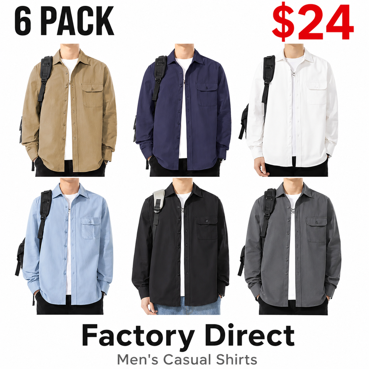 Men's Everyday Workwear Overshirts