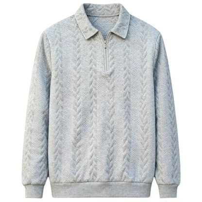 Men's Fall Winter Outfits Knitted Polo Neck Long Sleeve Sweatshirt for Daliy Wear