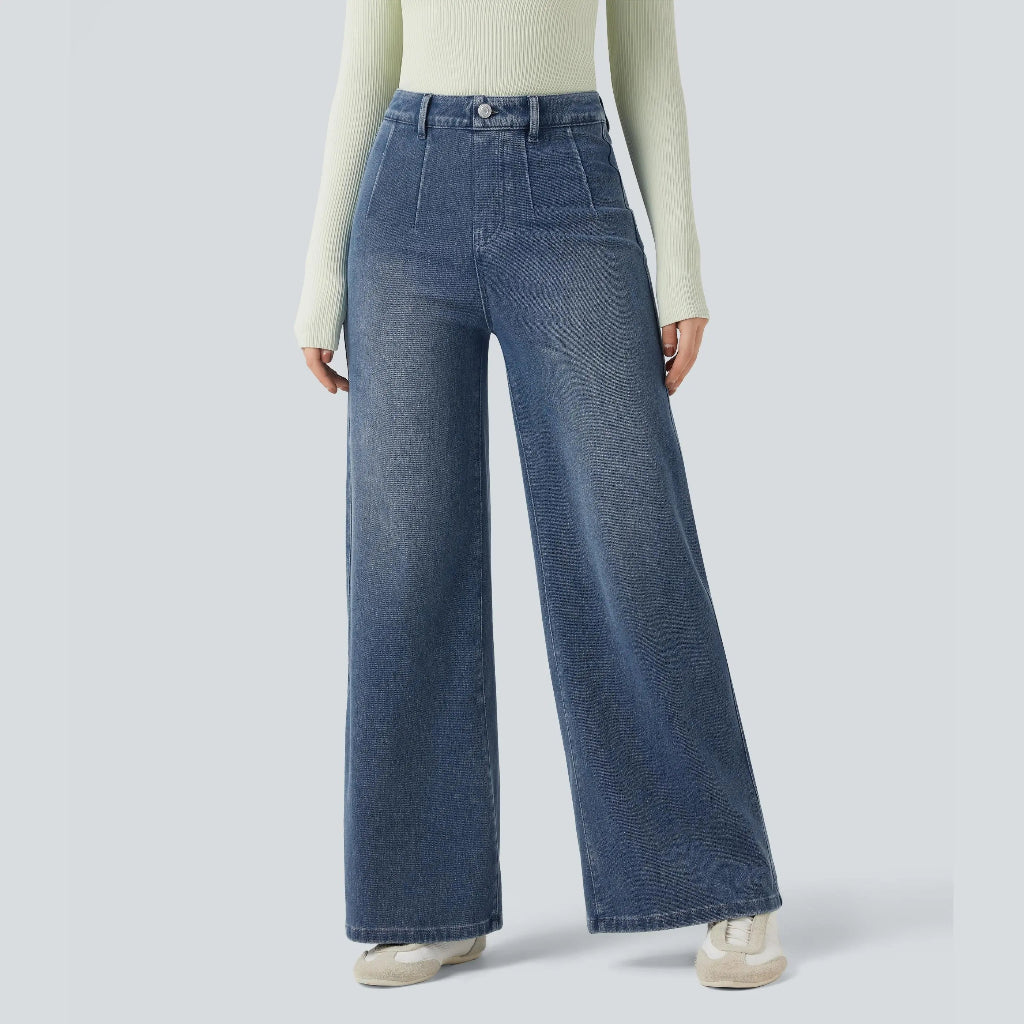 👖High Waisted Tummy Control Wide Leg Jeans