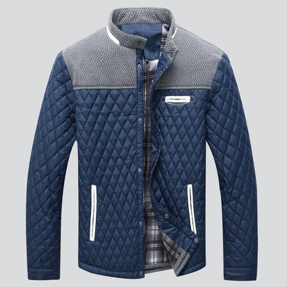 Men's Diamond Quilted Puffer Down Jacket Lightweight Casual .