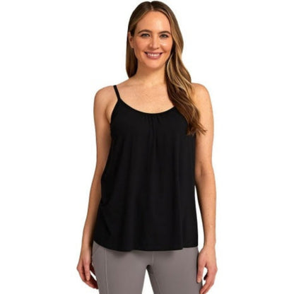 Women's Cool Flowy Bra Cami | with Built-in Cups | Relaxed Fit | Adjustable Spaghetti Strap