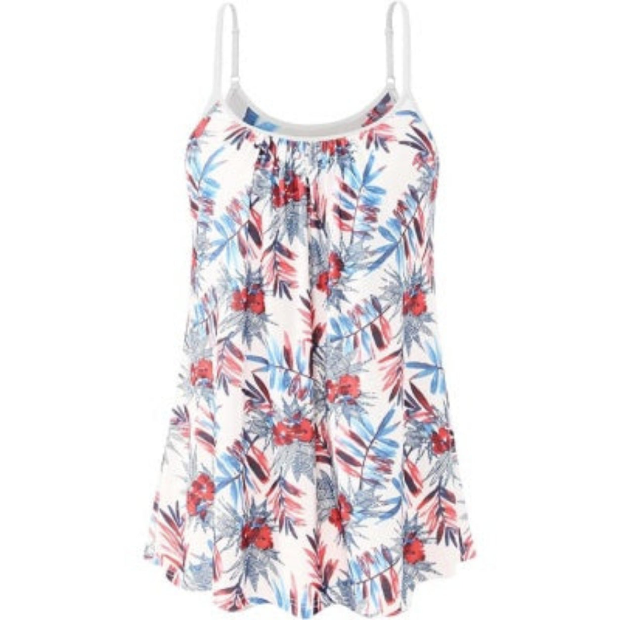 Women's Cool Flowy Bra Cami | with Built-in Cups | Relaxed Fit | Adjustable Spaghetti Strap