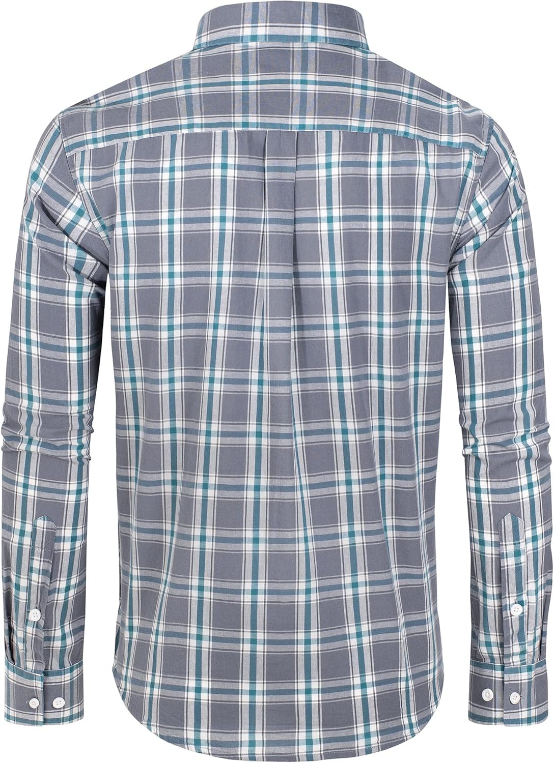 Clearance sale! Men's Plaid Button Down Shirts Cotton Long Sleeve Dress Shirts Regular Fit Gingham Shirts