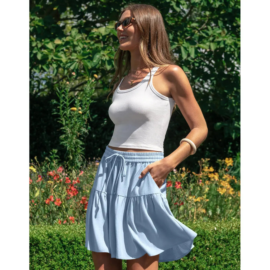 ✨Womens Linen Blend Wide Leg Flowy Culotte Shorts Drawstring Loose Fit Summer Casual Lightweight Comfy Vacation Wear☀️