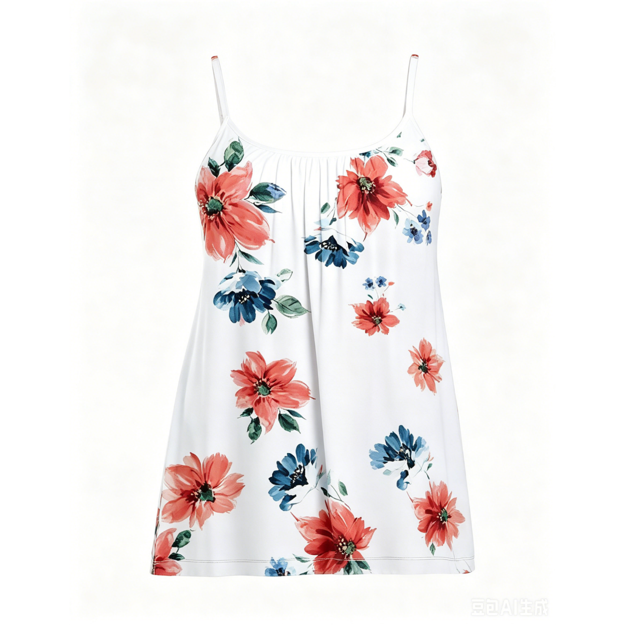 Women's Cool Flowy Bra Cami | with Built-in Cups | Relaxed Fit | Adjustable Spaghetti Strap