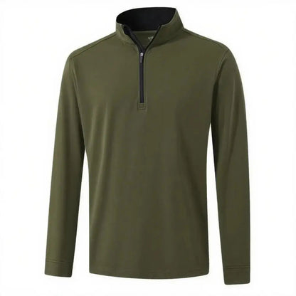 Men's Solid Quarter Zip Golf Pullover