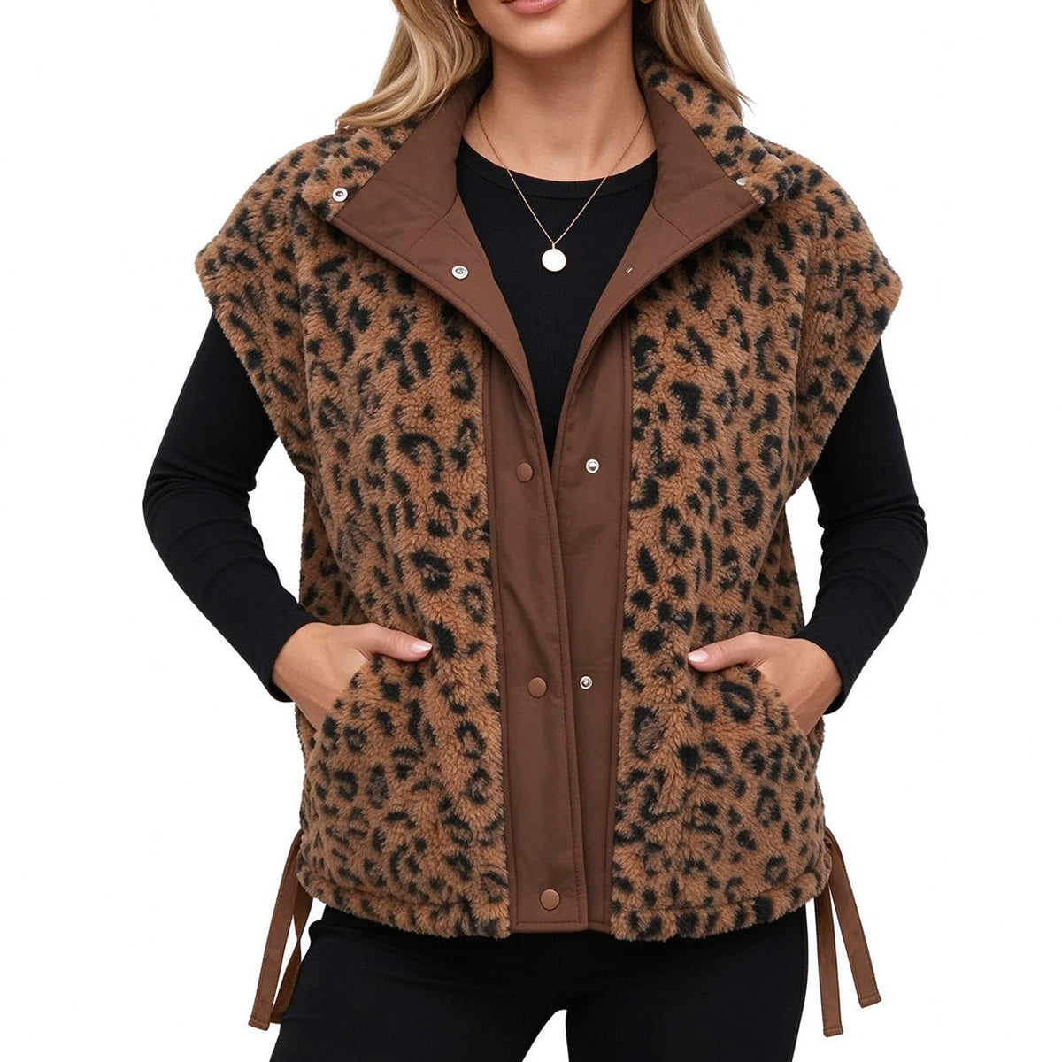 Womens Sherpa Fleece Vest