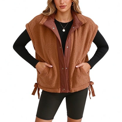 Womens Sherpa Fleece Vest
