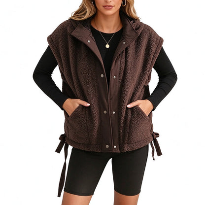 Womens Sherpa Fleece Vest
