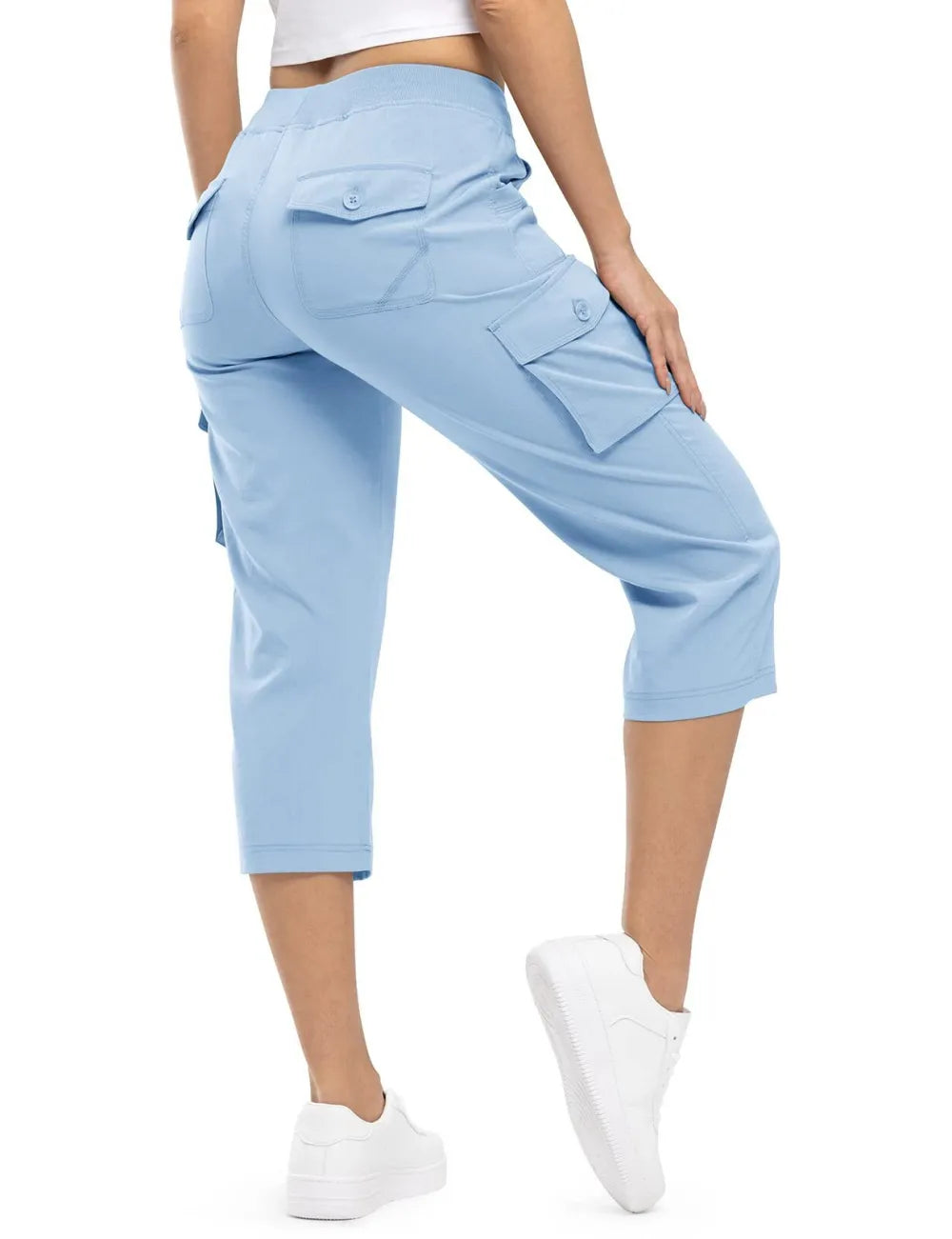 🔥Women's Cargo Capris Lightweight Hiking Pants Shorts Cropped Cotton