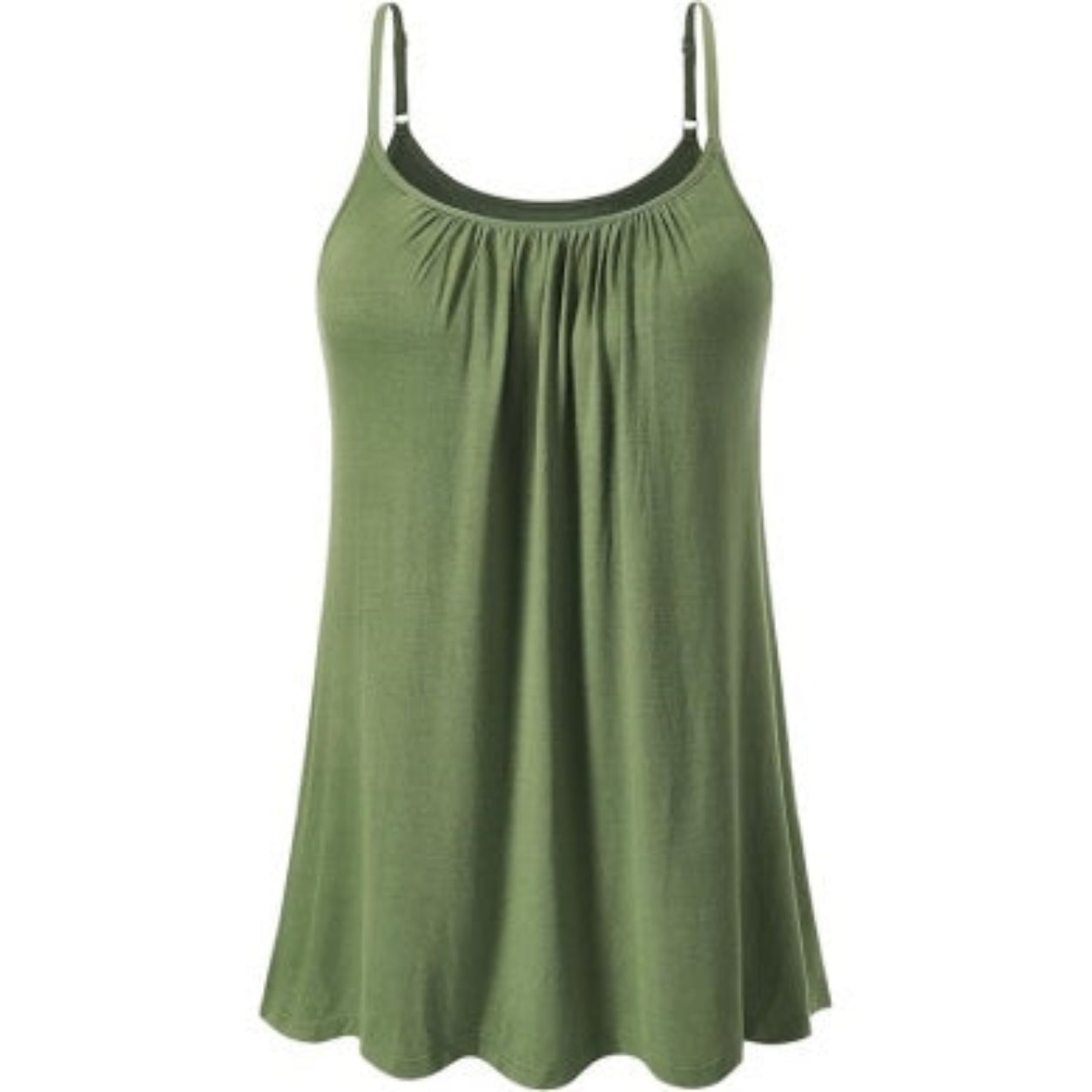 Women's Cool Flowy Bra Cami | with Built-in Cups | Relaxed Fit | Adjustable Spaghetti Strap