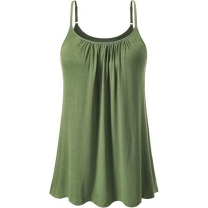 Women's Cool Flowy Bra Cami | with Built-in Cups | Relaxed Fit | Adjustable Spaghetti Strap