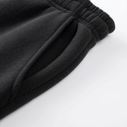 Women's Fleece-Lined Wide Leg Pants – Drawstring Waist Casual Bottoms with Pockets