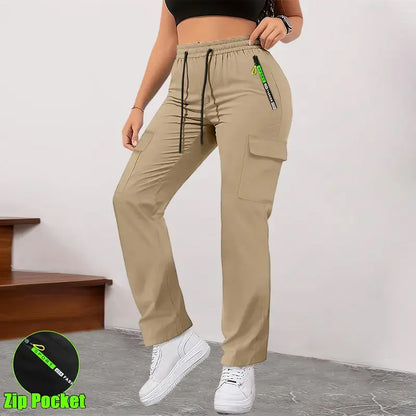 Women's cargo pants with multiple pockets