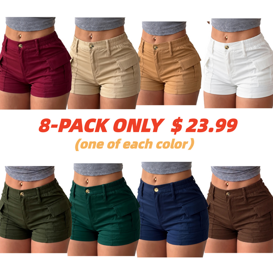 ✨ Women's ultra short Vintage Cargo Shorts | Casual Summer Low-Rise Style