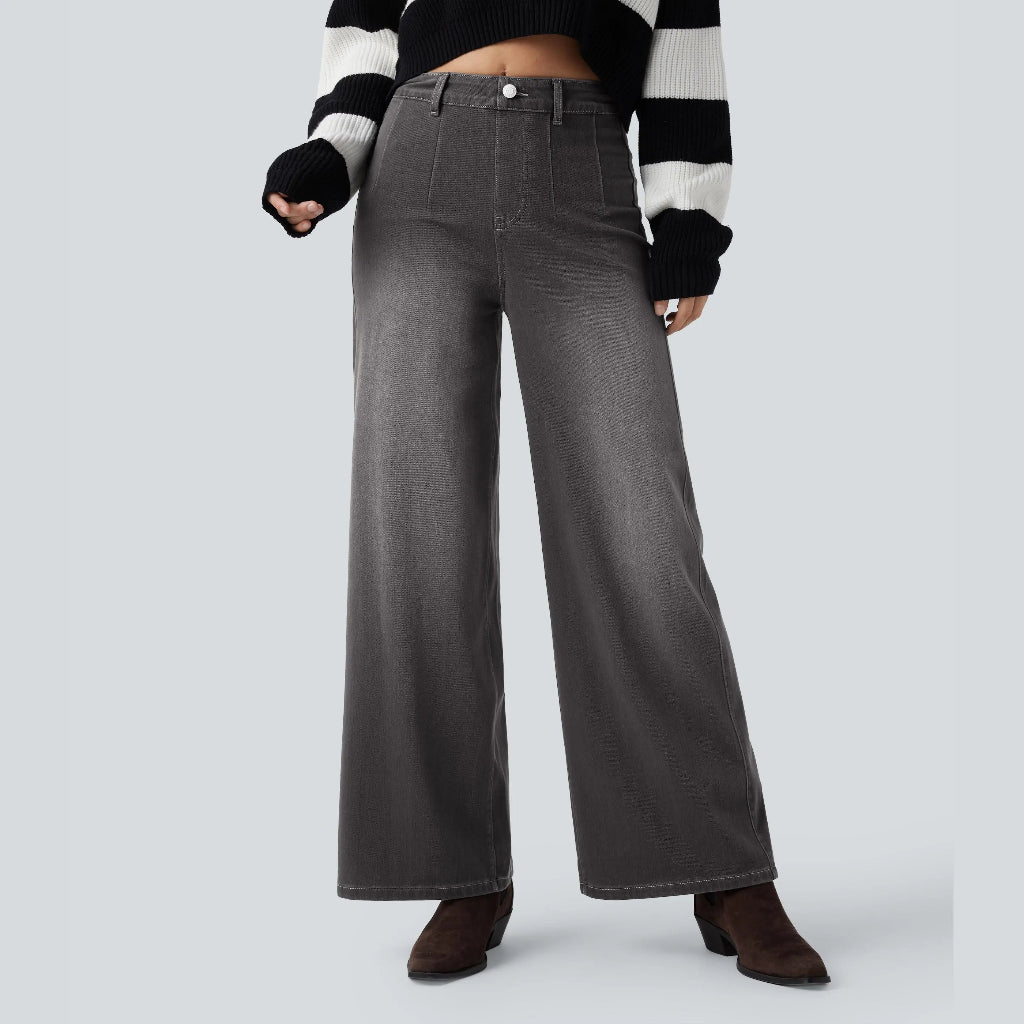 👖High Waisted Tummy Control Wide Leg Jeans