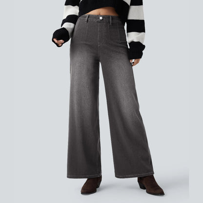 👖High Waisted Tummy Control Wide Leg Jeans
