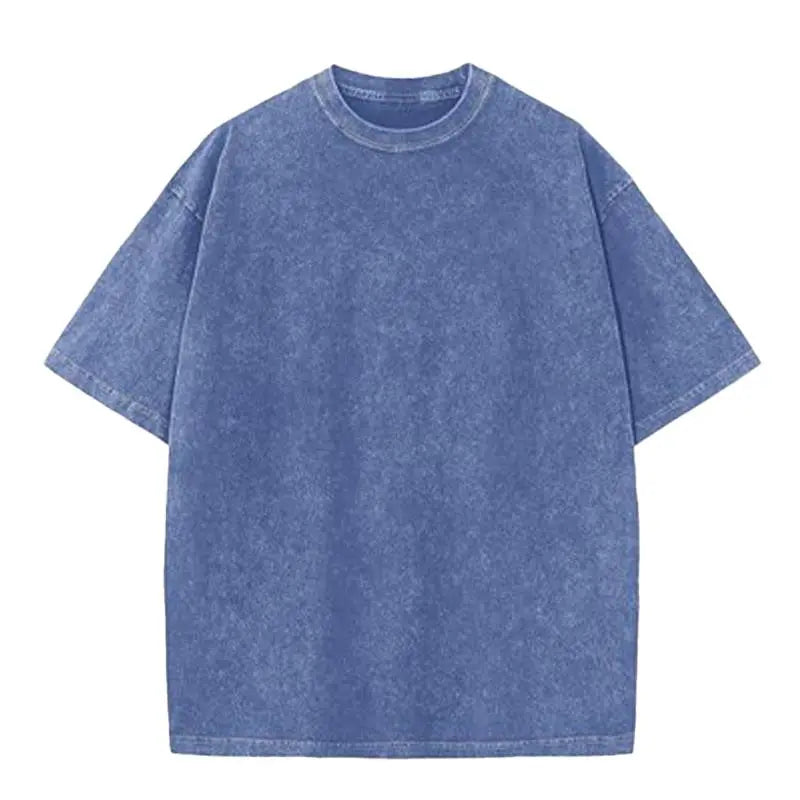 Men’s Oversized Vintage Acid-Wash T-Shirt – 100% Heavyweight Cotton Streetwear for Gym & Everyday Wear