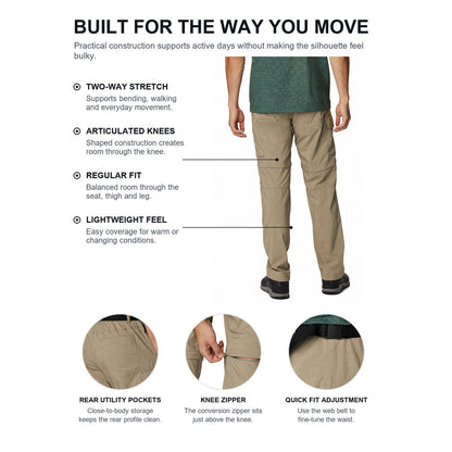 Men's Convertible Stretch Cargo Hiking Pants