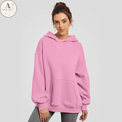 Women's oversized fleece hoodie with pockets