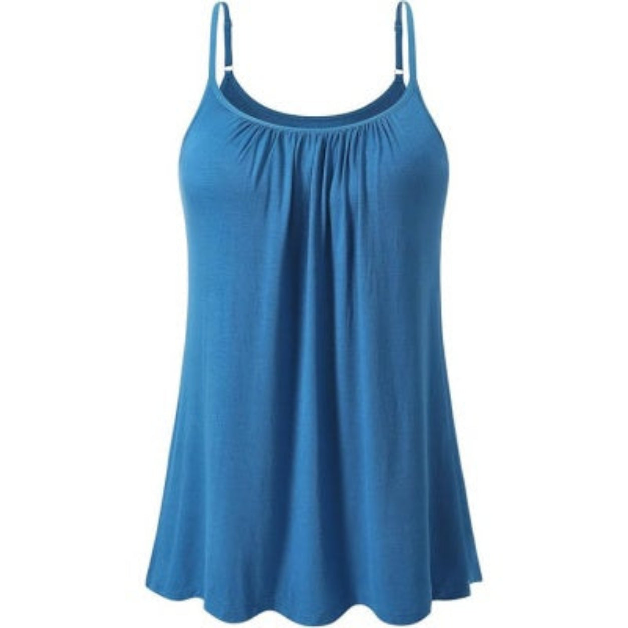 Women's Cool Flowy Bra Cami | with Built-in Cups | Relaxed Fit | Adjustable Spaghetti Strap