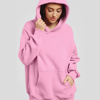Women's oversized fleece hoodie with pockets