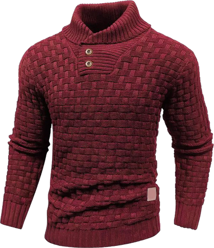 Men’s Shawl Collar Knit Sweater – Classic Warmth. Effortless Style