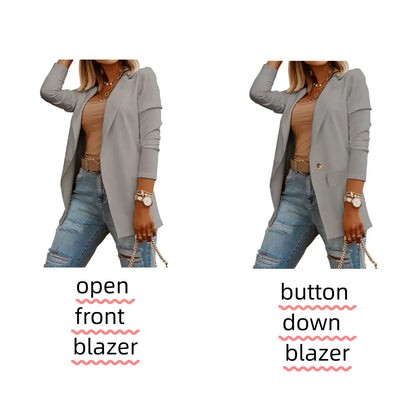 Women's Casual Long Sleeve Knit Blazer
