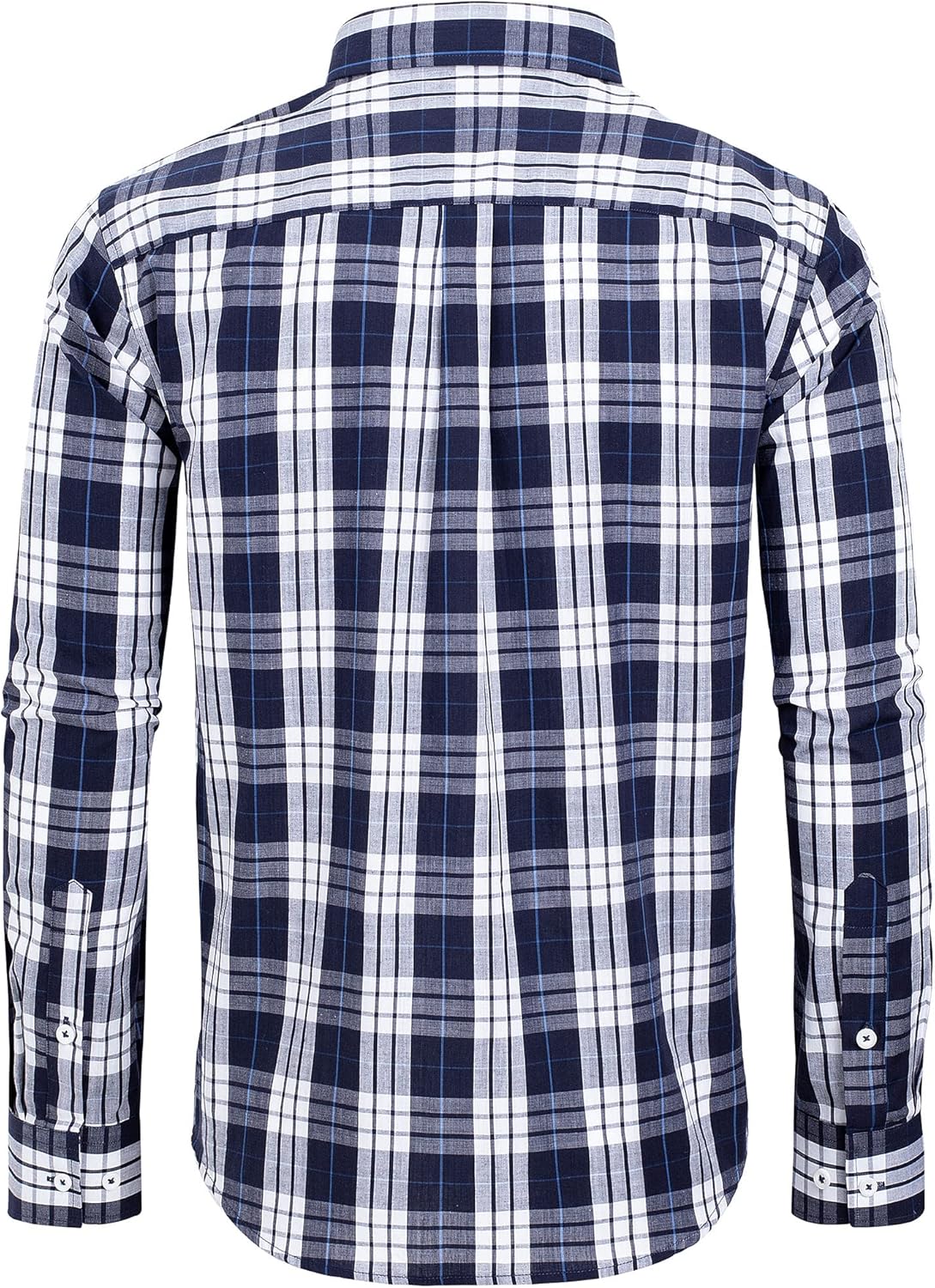 Clearance sale! Men's Plaid Button Down Shirts Cotton Long Sleeve Dress Shirts Regular Fit Gingham Shirts