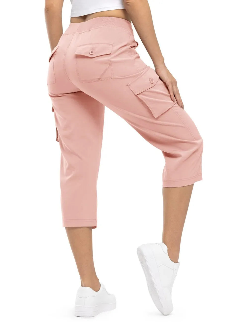 🔥Women's Cargo Capris Lightweight Hiking Pants Shorts Cropped Cotton