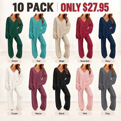 MEROKEETY Women's 2-Piece Fleece Matching Set,2 Piece Sets Women