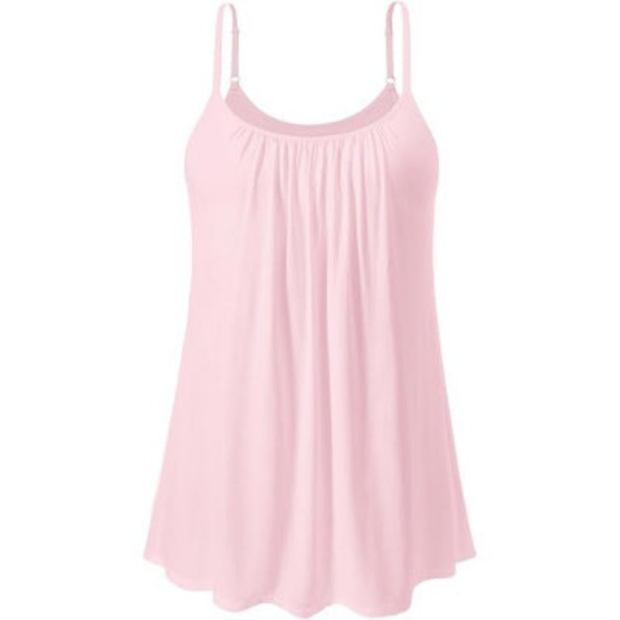Women's Cool Flowy Bra Cami | with Built-in Cups | Relaxed Fit | Adjustable Spaghetti Strap