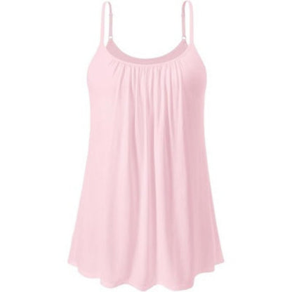 Women's Cool Flowy Bra Cami | with Built-in Cups | Relaxed Fit | Adjustable Spaghetti Strap