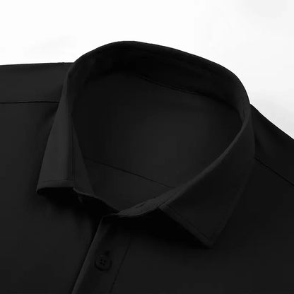 Men's slim fit stretch wrinkle-free button shirt