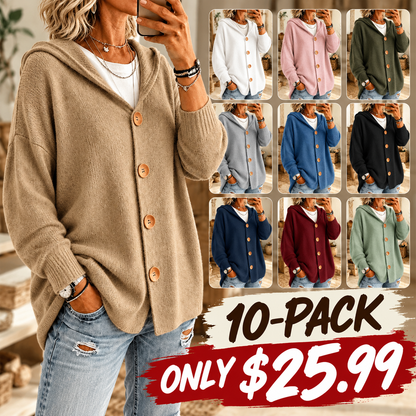 ☁️ Everyday comfort | Women's hooded sweater and cardigan