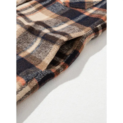Women's Flannel Hooded Plaid 2026 Shacket Thick