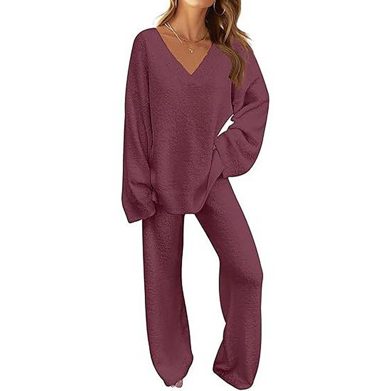 MEROKEETY Women's 2-Piece Fleece Matching Set,2 Piece Sets Women